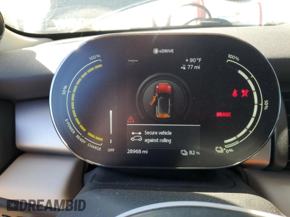 2021 MINI Hardtop Cooper SE with VIN WMWXP3C02M2N46832, listed as a Copart auction lot 74575194 with 28,968 mi miles and Salvage Title. Bid and sale history available at DreamBid. Image 9.
