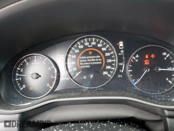 2023 Mazda 3 S Carbon Edition with VIN JM1BPBLM1P1614736, listed as a Copart auction lot 46285155 with 56,830 mi miles and Salvage Title. Bid and sale history available at DreamBid. Image 9.