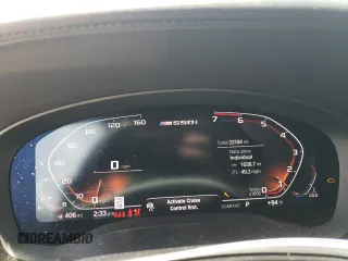 2020 BMW 5 Series M550i xDrive with VIN WBAJS7C08LCD82431, listed as a Copart auction lot 59518835 with 33,184 mi miles and Salvage title. Bid and sale history available at DreamBid. Image 9.