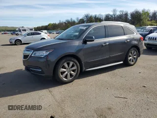 2014 Acura MDX Advance with VIN 5FRYD4H84EB047743, listed as a Copart auction lot 56461905 with 130,525 mi miles and Salvage title. Bid and sale history available at DreamBid. Image 1.