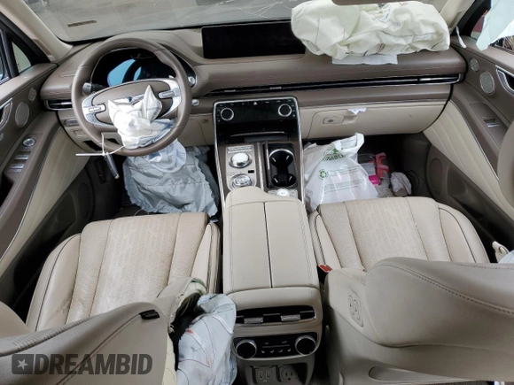 2024 Genesis GV80 with VIN KMUHBDSB6RU161748, listed as a Copart auction lot 46913355 with Not Provided miles and Salvage Title. Bid and sale history available at DreamBid. Image 8.