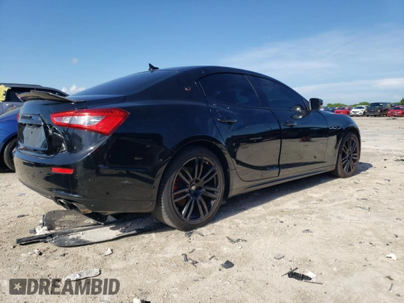2017 Maserati Ghibli with VIN ZAM57XSS6H1249705, listed as a Copart auction lot 61602993 with 73,454 mi miles. Bid and sale history available at carsss.com. Image 3.