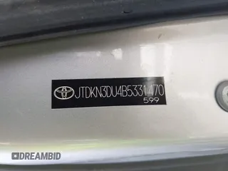 2011 Toyota Prius I with VIN JTDKN3DU4B5331470, listed as a IAAI auction lot 42012113 with 1 mi miles. Bid and sale history available at carsss.com. Image 9.