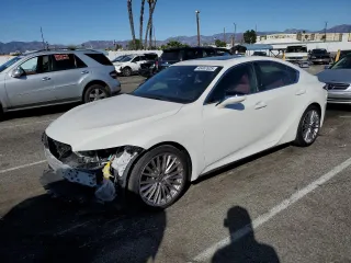 2022 Lexus IS with VIN JTHDA1D25N5120403, listed as a Copart auction lot 46467625 with 43,299 mi miles and Salvage Title. Bid and sale history available at carsss.com. Image 1.