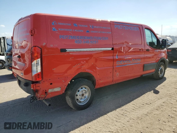 2023 Ford Transit Cargo with VIN 1FTBR1Y8XPKA49705, listed as a Copart auction lot 50873805 with 31,134 mi miles and Salvage title. Bid and sale history available at DreamBid. Image 3.