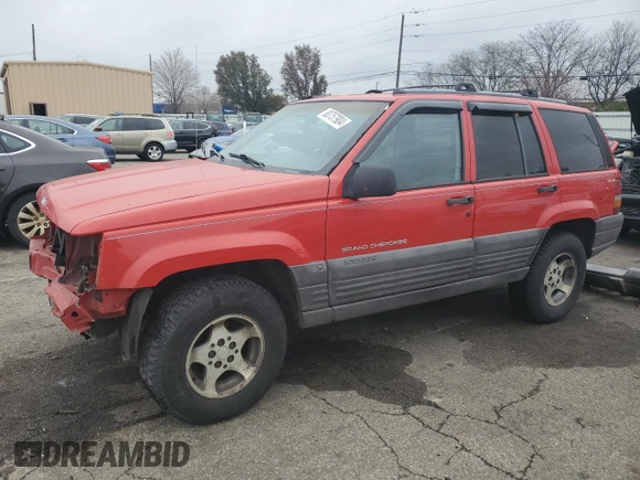 1996 Jeep Grand Cherokee Laredo with VIN 1J4GZ58S7TC292217, listed as a Copart auction lot 80757904 with 156,041 mi miles and Salvage Title. Bid and sale history available at carsss.com. Image 1.