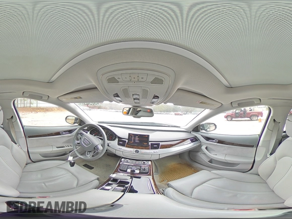 2014 Audi A8 3.0L TDI with VIN WAURMAFD1EN011155, listed as a Copart auction lot 49234365 with 106,967 mi miles and Salvage title. Bid and sale history available at DreamBid. Image 12.