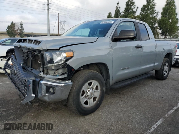 2019 Toyota Tundra SR with VIN 5TFRM5F19KX144410, listed as a Copart auction lot 45596465 with 47,985 mi miles and Salvage title. Bid and sale history available at DreamBid. Image 1.