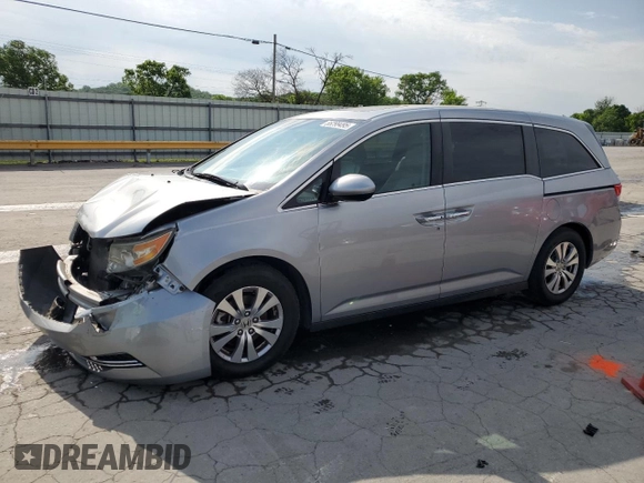 2016 Honda Odyssey EX-L with VIN 5FNRL5H66GB132308, listed as a Copart auction lot 55299495 with 143,174 mi miles and Salvage Title. Bid and sale history available at DreamBid. Image 1.