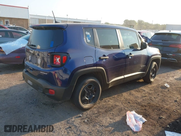 2020 Jeep Renegade Sport with VIN ZACNJAAB5LPM05727, listed as a IAAI auction lot 40515936 with Not Provided miles and . Bid and sale history available at carsss.com. Image 4.