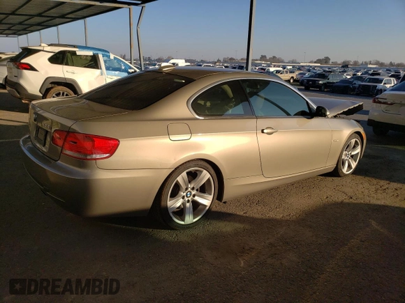 2007 BMW 3 Series 328i with VIN WBAWV13587P118126, listed as a Copart auction lot 41883245 with 93,338 mi miles and Salvage title. Bid and sale history available at DreamBid. Image 3.