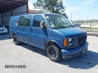 2002 GMC Savana z VIN 1GTFG15W821171973, wystawiony jako IAAI lot #41784349 z przebiegiem 167 236 mil mil oraz . Historia ofert i sprzedaży dostępna na DreamBid. Obrazek 1.