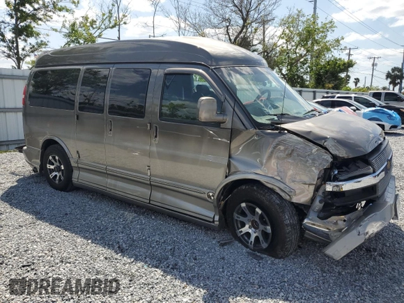 2006 Chevrolet Express Passenger z VIN 1GBFG15T161154772, wystawiony jako Copart lot #51090025 z przebiegiem 114 152 mil mil oraz Szkoda całkowita • Salvage title. Historia ofert i sprzedaży dostępna na DreamBid. Obrazek 4.