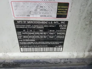 2008 Mercedes-Benz GL-Class 5.5L with VIN 4JGBF86E08A424305, listed as a Copart auction lot 84142524 with 203,885 mi miles and Salvage Title. Bid and sale history available at carsss.com. Image 13.