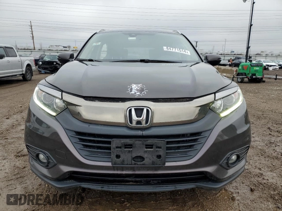 2022 Honda HR-V EX-L with VIN 3CZRU6H70NM758127, listed as a Copart auction lot 84771514 with 45,076 mi miles and Salvage Title. Bid and sale history available at DreamBid. Image 5.