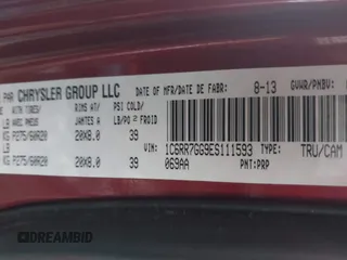 2014 Ram 1500 Big Horn с VIN 1C6RR7GG9ES111593, выставлен на аукционе IAAI как лот 40772200 с пробегом 201 805 миль миль и . История ставок и продаж доступна на DreamBid. Изображение 9.
