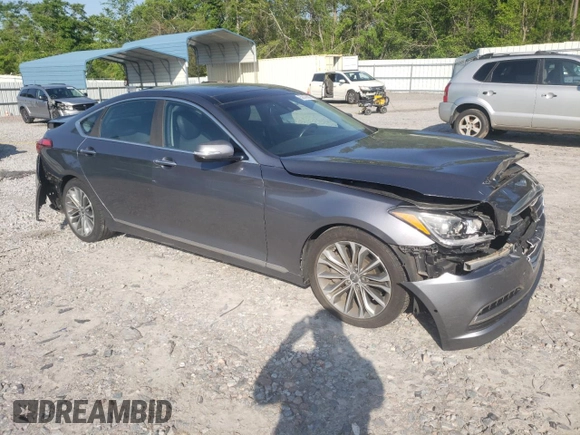 2015 Hyundai Genesis 3.8L with VIN KMHGN4JE0FU071228, listed as a Copart auction lot 52076305 with 34,557 mi miles and Salvage Title. Bid and sale history available at DreamBid. Image 4.