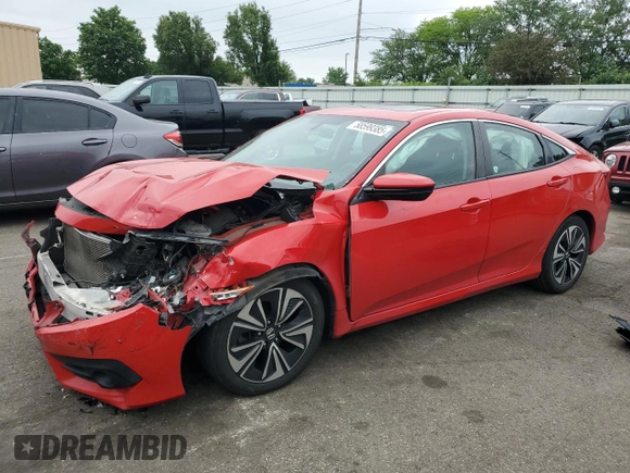 2016 Honda Civic EX-T with VIN 2HGFC1F36GH648281, listed as a Copart auction lot 58599385 with 131,145 mi miles and Salvage title. Bid and sale history available at DreamBid. Image 1.
