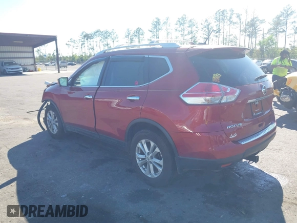 2016 Nissan Rogue SV with VIN KNMAT2MT0GP644465, listed as a IAAI auction lot 41898259 with 93,566 mi miles. Bid and sale history available at carsss.com. Image 3.