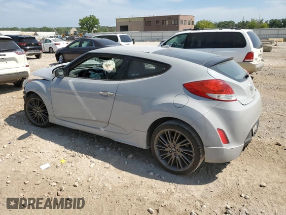 2013 Hyundai Veloster w/Gray Int with VIN KMHTC6AD0DU126717, listed as a Copart auction lot 65536944 with 89,662 mi miles and Salvage title. Bid and sale history available at DreamBid. Image 2.