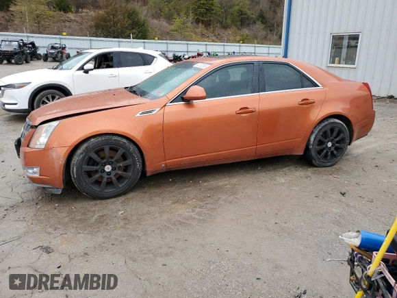 2008 Cadillac CTS AWD w/1SB with VIN 1G6DT57VX80189553, listed as a Copart auction lot 44750265 with 0 mi miles and Salvage Title. Bid and sale history available at carsss.com. Image 1.