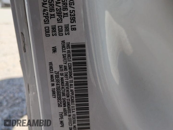 2016 Ram ProMaster City Cargo Tradesman с VIN ZFBERFAT6G6B98250, выставлен на аукционе Copart как лот 48512455 с пробегом 139 233 миль миль и Списание • Salvage title. История ставок и продаж доступна на DreamBid. Изображение 12.