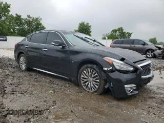 2016 Infiniti Q70 with VIN JN1BY1PRXGM721296, listed as a Copart auction lot 57843995 with 69,747 mi miles and Salvage title. Bid and sale history available at DreamBid. Image 4.