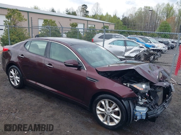 2013 Kia Optima EX with VIN 5XXGN4A73DG147517, listed as a IAAI auction lot 41959679 with 133,810 mi miles and . Bid and sale history available at DreamBid. Image 1.