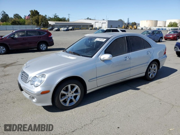 2007 Mercedes-Benz C 280 Luxury with VIN WDBRF54H67A929549, listed as a Copart auction lot 61799105 with 86,321 mi miles and Clean title. Bid and sale history available at DreamBid. Image 1.