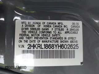 2000 Honda Odyssey EX with VIN 2HKRL1868YH602625, listed as a IAAI auction lot 42112378 with 135,853 mi miles and . Bid and sale history available at DreamBid. Image 9.