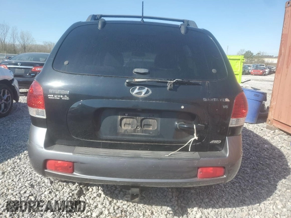 2006 Hyundai Santa Fe GLS with VIN KM8SC73D96U094903, listed as a Copart auction lot 49484945 with 180,838 mi miles and Salvage Title. Bid and sale history available at carsss.com. Image 6.