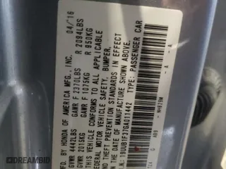 2016 Acura TLX with VIN 19UUB1F37GA011442, listed as a Copart auction lot 46891475 with 113,141 mi miles and Salvage Title. Bid and sale history available at carsss.com. Image 12.