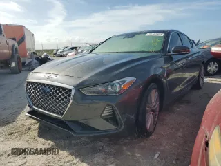 2021 Genesis G70 2.0T with VIN KMTG34LA8MU066796, listed as a Copart auction lot 76107304 with 0 mi miles and Non Repairable. Bid and sale history available at carsss.com. Image 1.