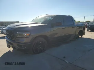 2024 Ram 1500 Big Horn with VIN 1C6SRFFT2RN129237, listed as a Copart auction lot 56170495 with 22,402 mi miles and Salvage title. Bid and sale history available at DreamBid. Image 1.