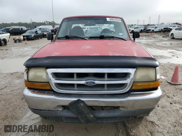 1999 Ford Ranger XL with VIN 1FTYR10V5XUB71629, listed as a Copart auction lot 84675534 with 180,219 mi miles and Salvage Title. Bid and sale history available at carsss.com. Image 5.