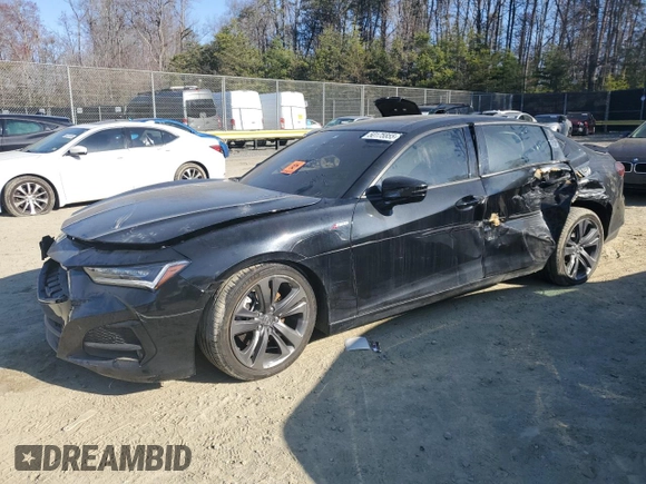 2022 Acura TLX w/A-Spec Package with VIN 19UUB6F50NA002190, listed as a Copart auction lot 50175855 with Not Provided miles and Salvage Title. Bid and sale history available at DreamBid. Image 1.