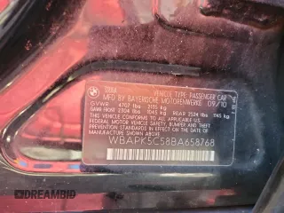 2011 BMW 3 Series 328i xDrive z VIN WBAPK5C58BA658768, wystawiony jako Copart lot #64387265 z przebiegiem 94 577 mil mil oraz Szkoda całkowita • Salvage title. Historia ofert i sprzedaży dostępna na DreamBid. Obrazek 12.