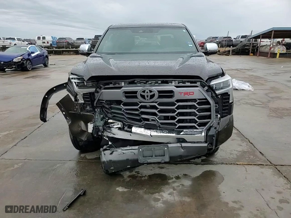 2023 Toyota Tundra 4WD 1794 Edition Hybrid with VIN 5TFMC5DB4PX020416, listed as a Copart auction lot 50457075 with 40,372 mi miles and Salvage Title. Bid and sale history available at carsss.com. Image 10.