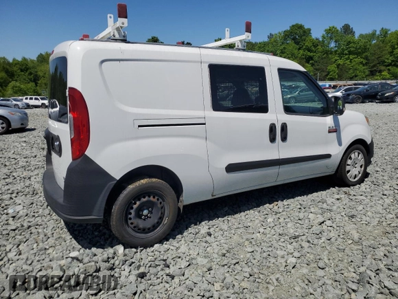 2017 Ram ProMaster City Cargo Tradesman with VIN ZFBERFAB0H6E87584, listed as a Copart auction lot 54689165 with 207,541 mi miles and Clean Title. Bid and sale history available at carsss.com. Image 3.