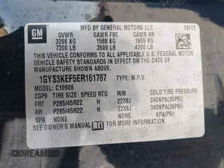 2014 Cadillac Escalade ESV Platinum z VIN 1GYS3KEF5ER161787, wystawiony jako IAAI lot #42358806 z przebiegiem 120 317 mil mil oraz . Historia ofert i sprzedaży dostępna na DreamBid. Obrazek 9.