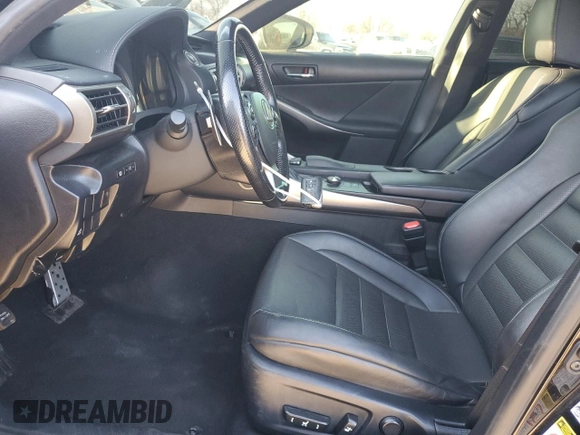2016 Lexus IS 350 with VIN JTHCE1D23G5012011, listed as a Copart auction lot 49539255 with 103,878 mi miles and Salvage title. Bid and sale history available at DreamBid. Image 7.