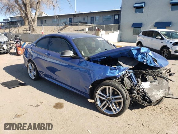 2017 BMW 2 Series 230i xDrive with VIN WBA2H9C50HV641853, listed as a Copart auction lot 83490184 with 0 mi miles and Salvage Title. Bid and sale history available at carsss.com. Image 4.