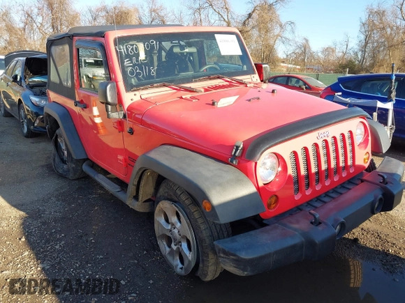 2013 Jeep Wrangler Sport with VIN 1C4AJWAG5DL574727, listed as a IAAI auction lot 41806091 with 84,092 mi miles and . Bid and sale history available at carsss.com. Image 6.