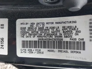 2010 Toyota Corolla with VIN 1NXBU4EE8AZ325526, listed as a IAAI auction lot 42027713 with 122,524 mi miles. Bid and sale history available at carsss.com. Image 9.