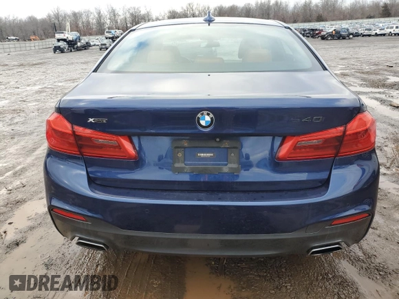 2019 BMW 5 Series 540i xDrive with VIN WBAJE7C57KWW14577, listed as a Copart auction lot 45013375 with 61,383 mi miles and Salvage Title. Bid and sale history available at carsss.com. Image 6.
