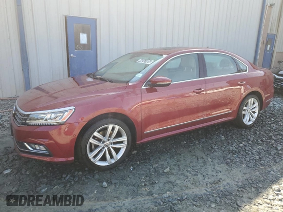 2018 Volkswagen Passat SEL Premium z VIN 1VWCA7A36JC014669, wystawiony jako Copart lot #46847095 z przebiegiem 77 640 mil mil oraz Czysty tytuł • Clean title. Historia ofert i sprzedaży dostępna na DreamBid. Obrazek 1.