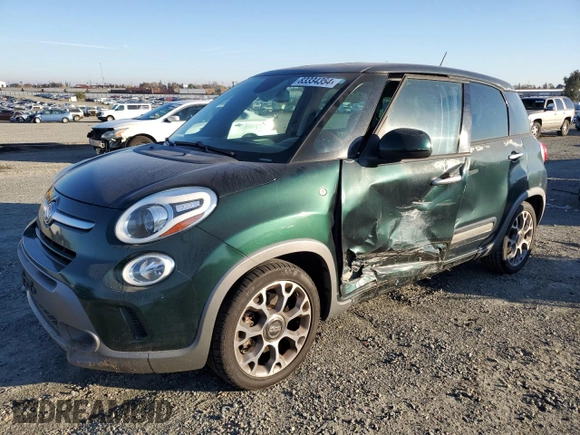 2014 FIAT 500L Trekking with VIN ZFBCFADH4EZ003989, listed as a Copart auction lot 83334354 with 90,261 mi miles and Salvage Title. Bid and sale history available at carsss.com. Image 1.