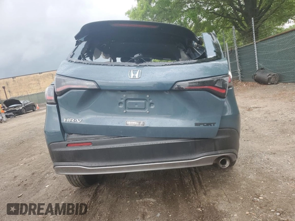 2024 Honda HR-V Sport with VIN 3CZRZ2H53RM738937, listed as a Copart auction lot 55918195 with 37,970 mi miles and Salvage title. Bid and sale history available at DreamBid. Image 6.