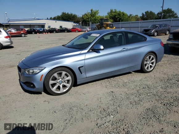 2014 BMW 4 Series 435i with VIN WBA3R1C55EK191486, listed as a Copart auction lot 64141605 with 59,568 mi miles and Salvage title. Bid and sale history available at DreamBid. Image 1.