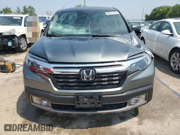 2017 Honda Ridgeline RTL-E with VIN 5FPYK3F74HB039715, listed as a Copart auction lot 60271415 with 56,892 mi miles and Salvage title. Bid and sale history available at DreamBid. Image 5.